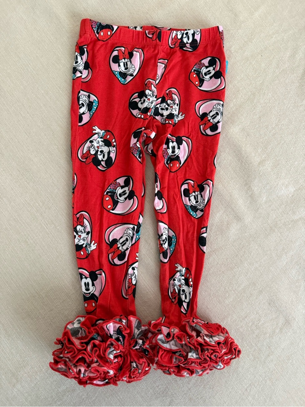 Posh Peanut Disney Mickey and Minnie Valentines Cha Cha Leggings